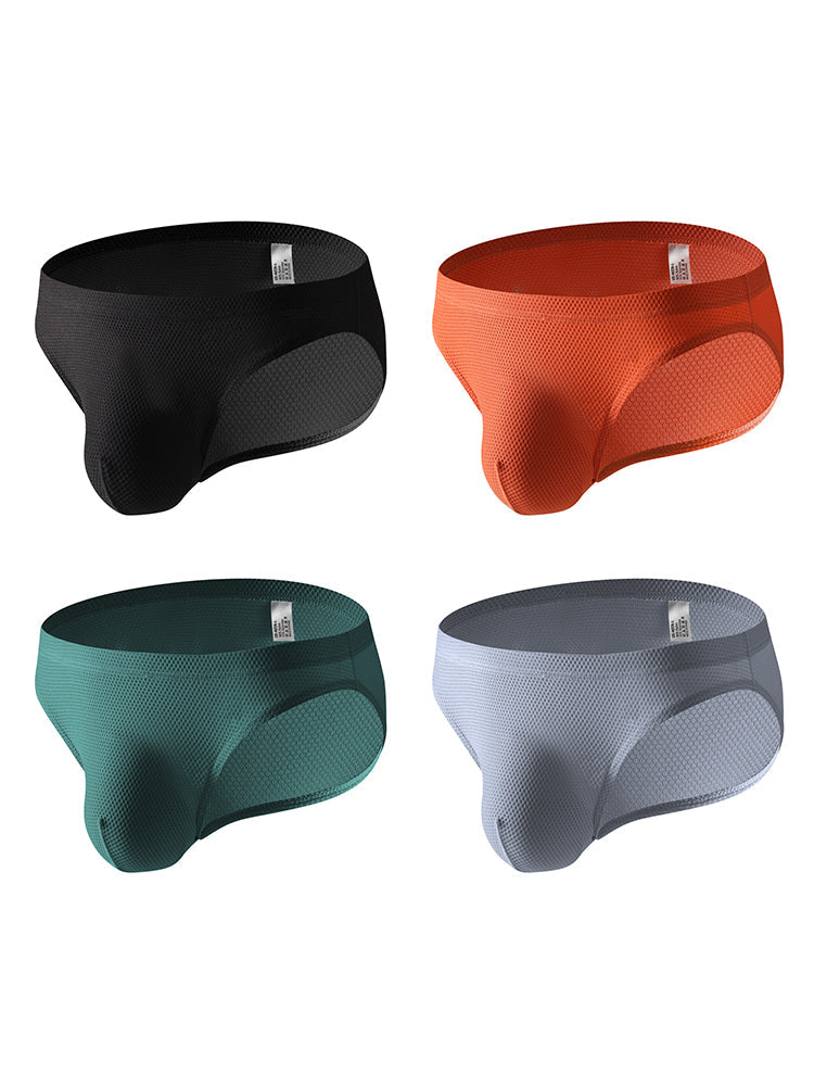 4 Pack Men's Lightweight Breathable Stretch Briefs