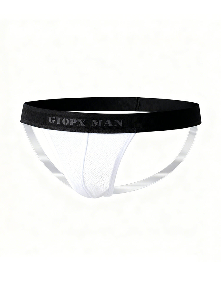 2 Pack Men's Stay-Put Fit Silky Touch Skin-Friendly Chafe-Free Design Jockstrap