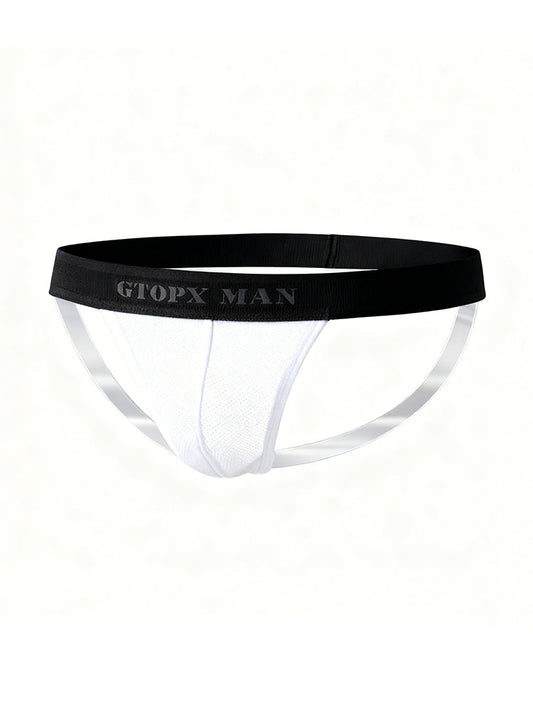 2 Pack Men's Stay-Put Fit Silky Touch Skin-Friendly Chafe-Free Design Jockstrap