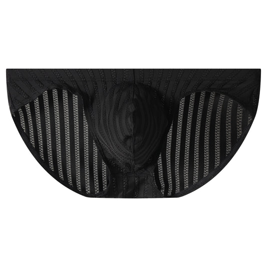 Solid Color Striped Sexy Large Pocket Briefs