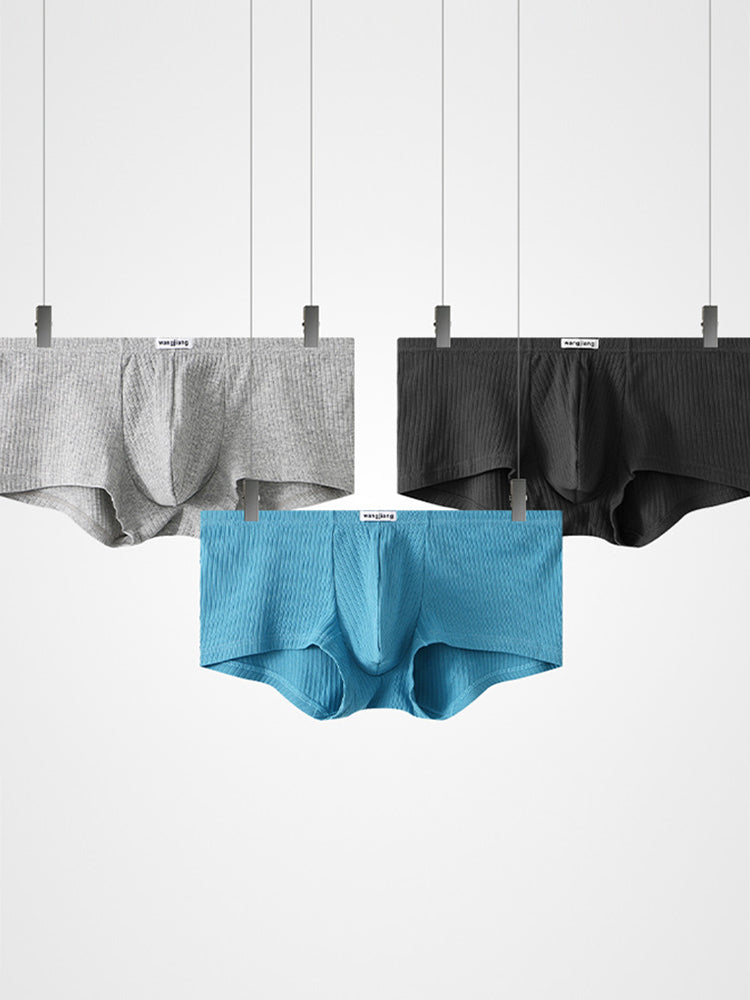 2 Pack Premium Cotton Double-Layered Gusset Breathable U-Pouch Trunks