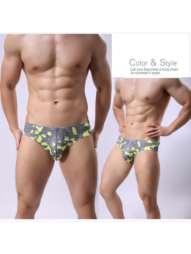 2 Pack Men's Camo Print U-Pouch Briefs