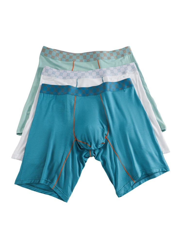 2 Pack Men's Stretch Fabric Full Coverage Anti-Chafing Soft Midway Briefs