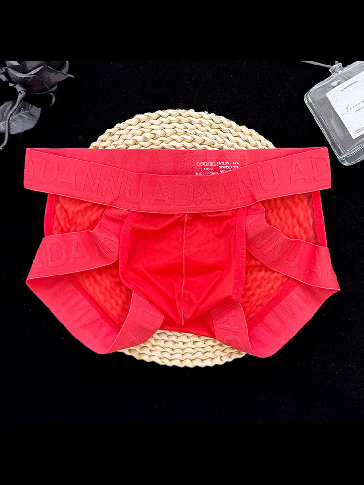 2 Pack Men's Sexy Odor-Control Stretch Fit Semi-Transparent Sporty Cut Bikini