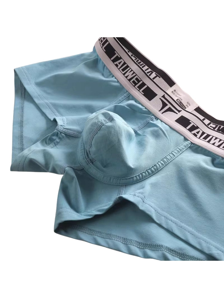 2 Pack Men's Ultra-Soft Breathable Cotton Supportive Fit Sporty Cut Comfy Trunks