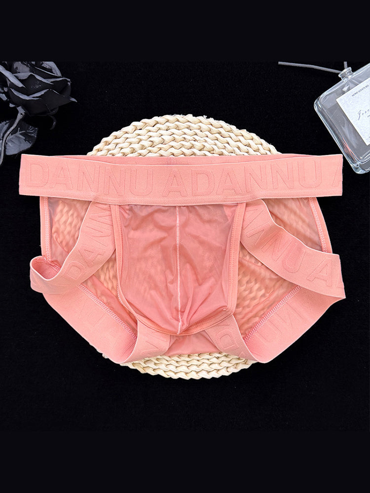 2 Pack Men's Sexy Odor-Control Stretch Fit Semi-Transparent Sporty Cut Bikini