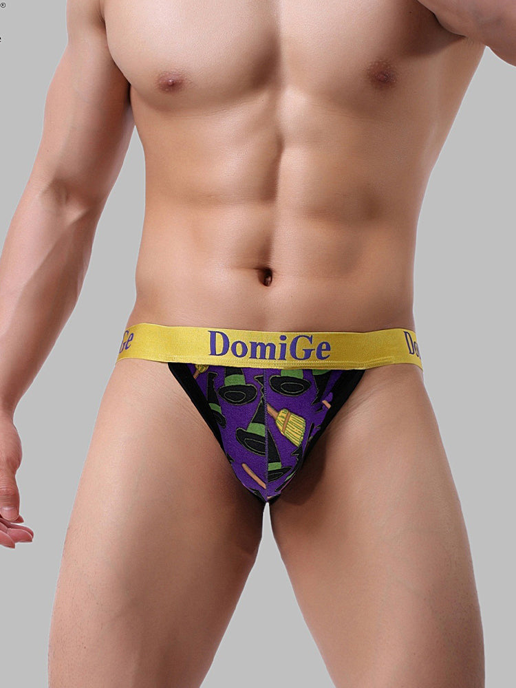 2 Pack Men's Fun Print Breathable Low-Rise Jockstrap