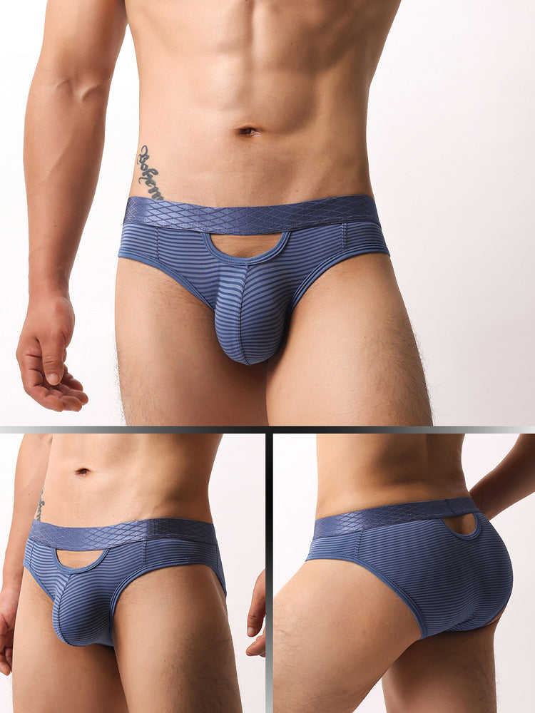 4 Pack Men's Sexy Striped Design Day-Long Comfort Soft-Touch Waistband Bikini