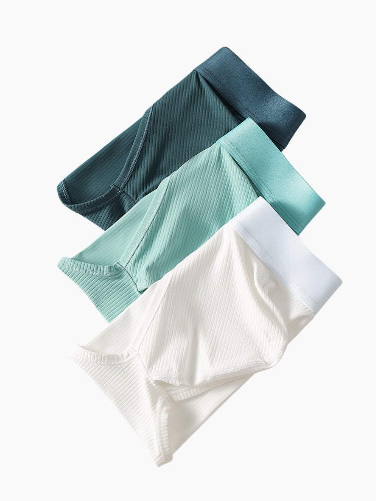 3 Pack Men's Solid Color Large U-Pouch Sporty Cut Odor-Resistant Soft Briefs