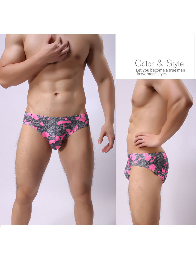 2 Pack Men's Camo Print U-Pouch Briefs