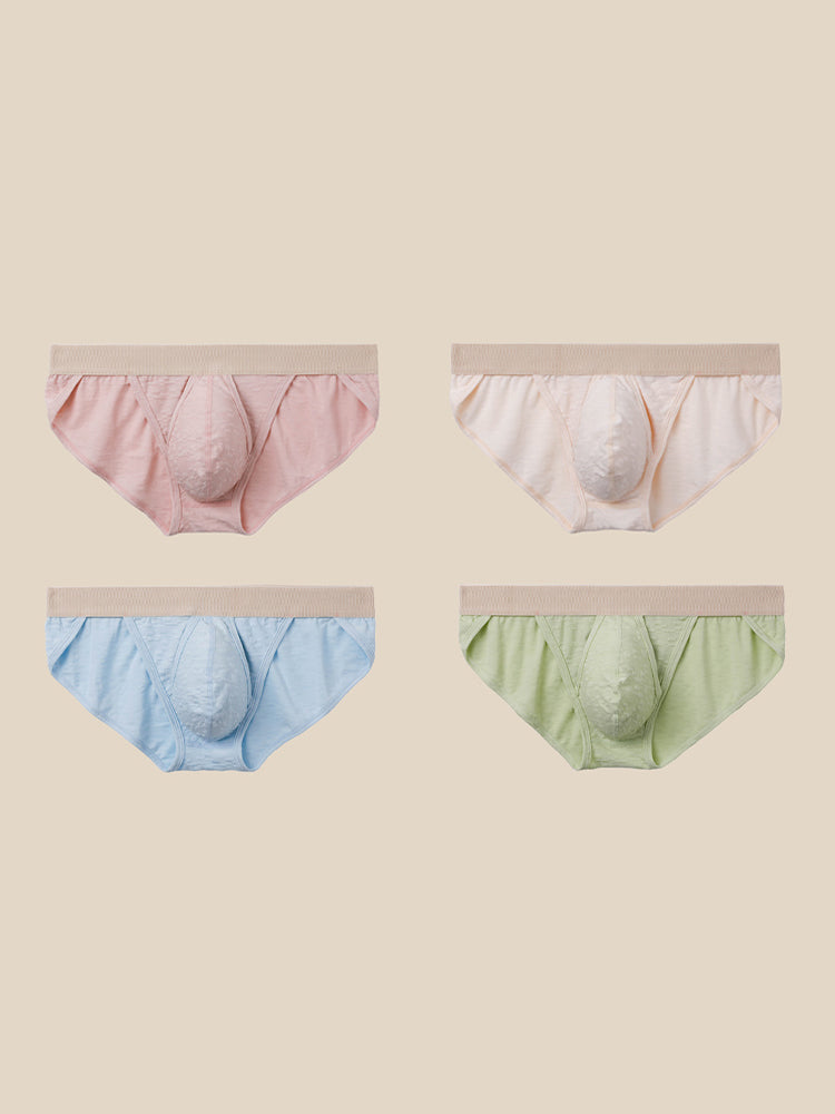 2 Pack Men’s Low-Rise Split-Side Bikini with Separate Pouch
