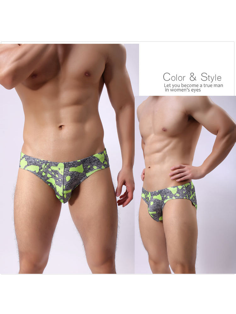 2 Pack Men's Camo Print U-Pouch Briefs