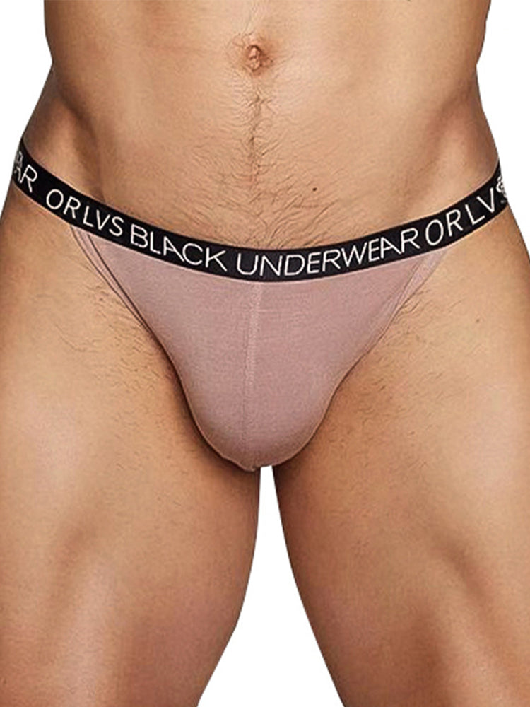 2 Pack Men's Soft Modal Bikini with U-Shaped Pouch and Stretch Waistband