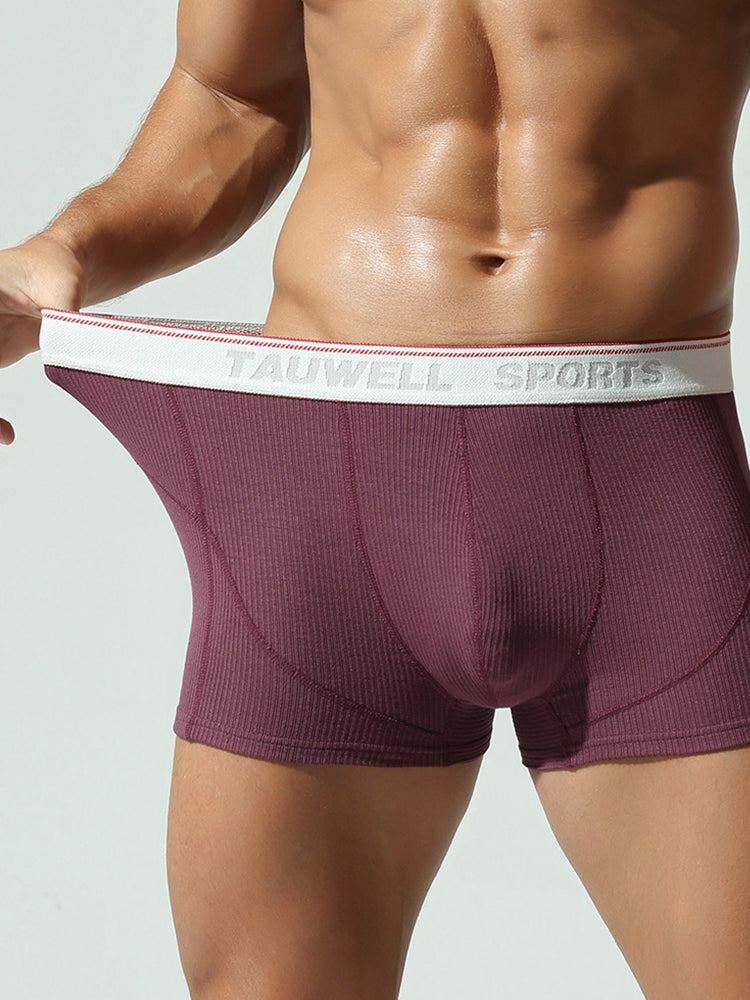 2 Pack Men's Mid-Rise Solid Color Seamless Soft & Comfort Stretch Fit Trunks