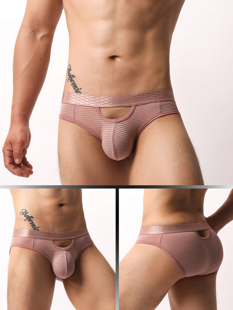 4 Pack Men's Sexy Striped Design Day-Long Comfort Soft-Touch Waistband Bikini
