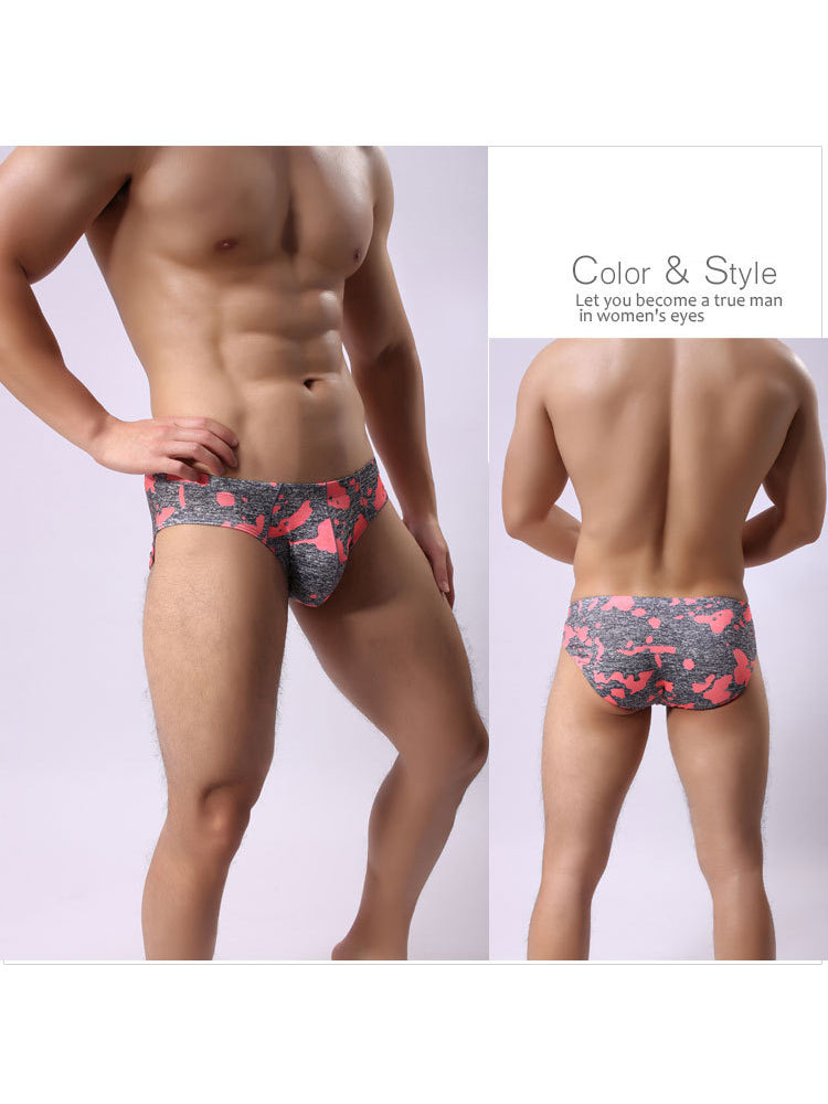 2 Pack Men's Camo Print U-Pouch Briefs