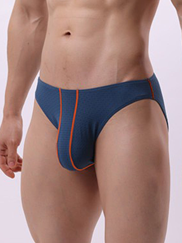 3 Pack Men's Breathable Mesh Sexy Low-Rise Supportive Pouch Bikini