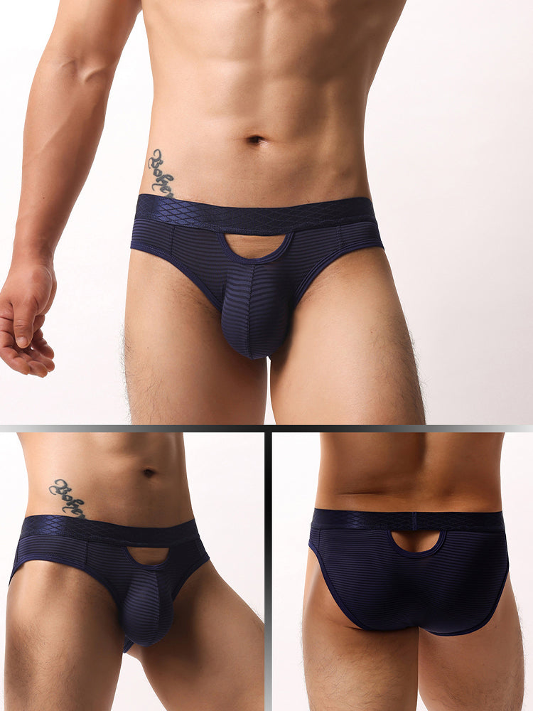 4 Pack Men's Sexy Striped Design Day-Long Comfort Soft-Touch Waistband Bikini