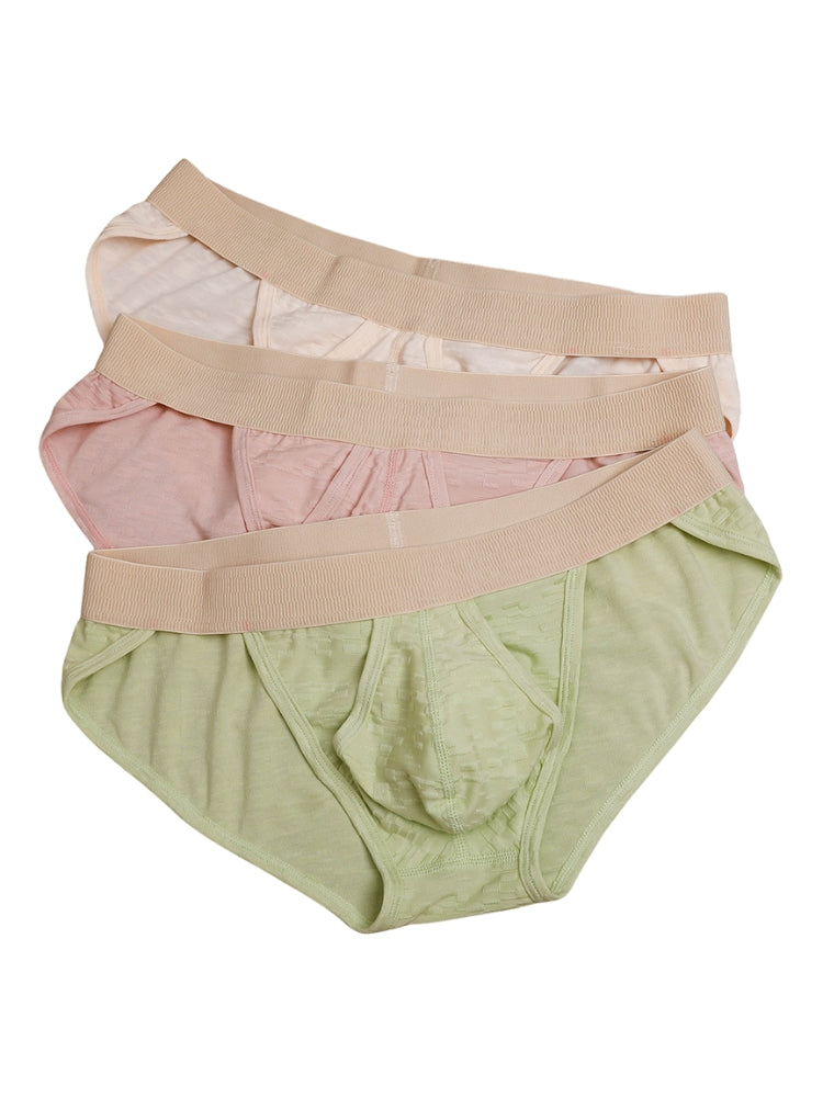2 Pack Men’s Low-Rise Split-Side Bikini with Separate Pouch