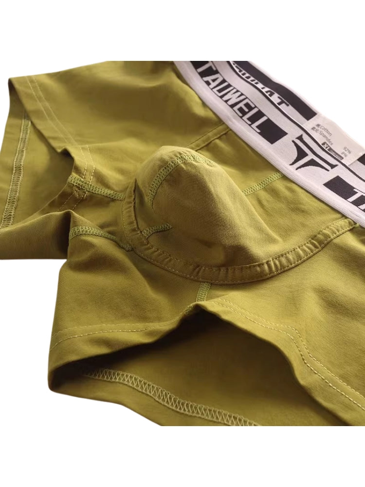 2 Pack Men's Ultra-Soft Breathable Cotton Supportive Fit Sporty Cut Comfy Trunks