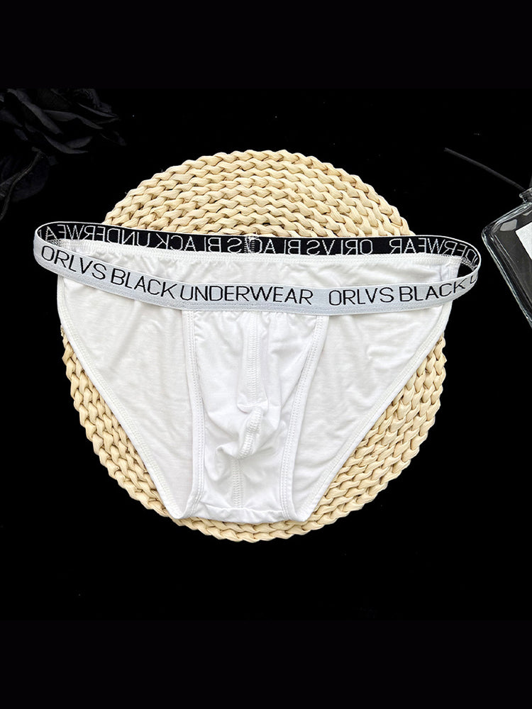 2 Pack Men's Soft Modal Bikini with U-Shaped Pouch and Stretch Waistband