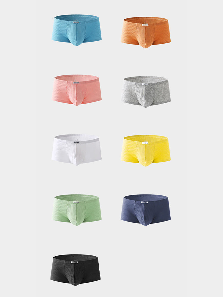 2 Pack Premium Cotton Double-Layered Gusset Breathable U-Pouch Trunks