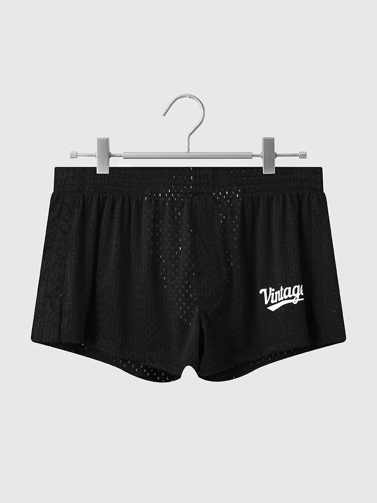 2 Pack Men's Seamless Comfort Quick-Dry Lightweight & Airy Mesh Boxers Shorts