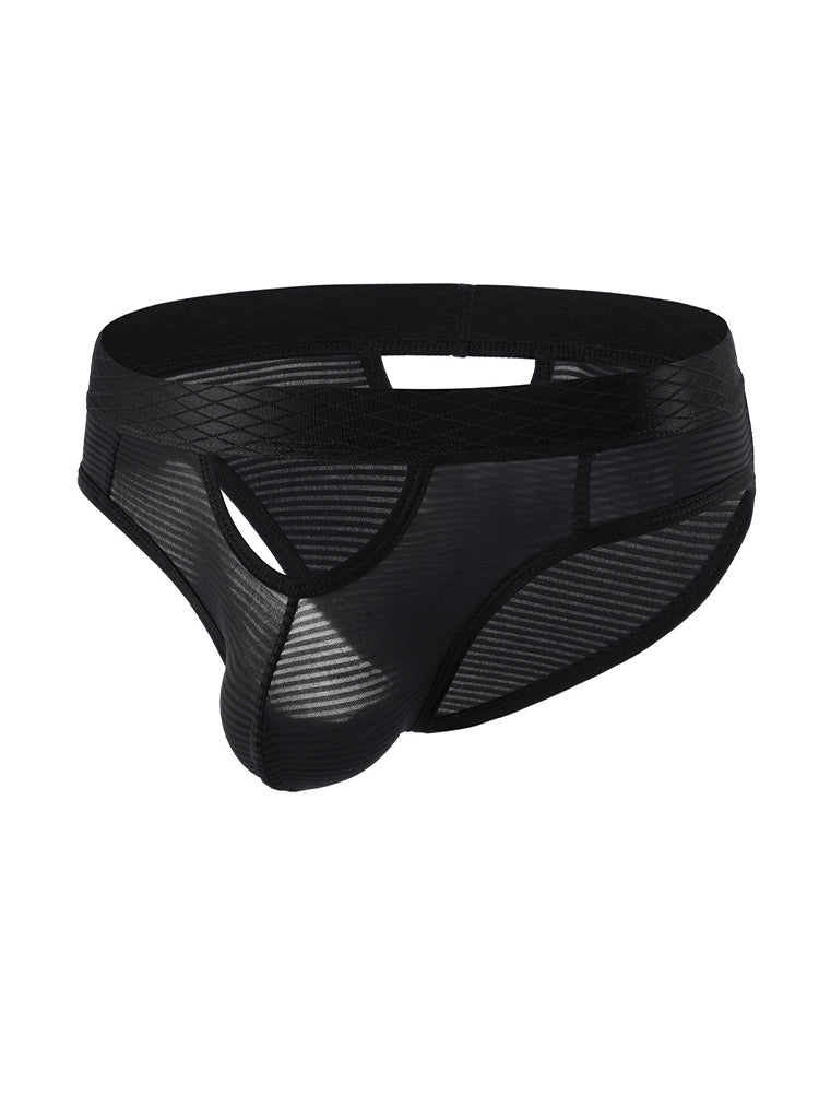 4 Pack Men's Sexy Striped Design Day-Long Comfort Soft-Touch Waistband Bikini