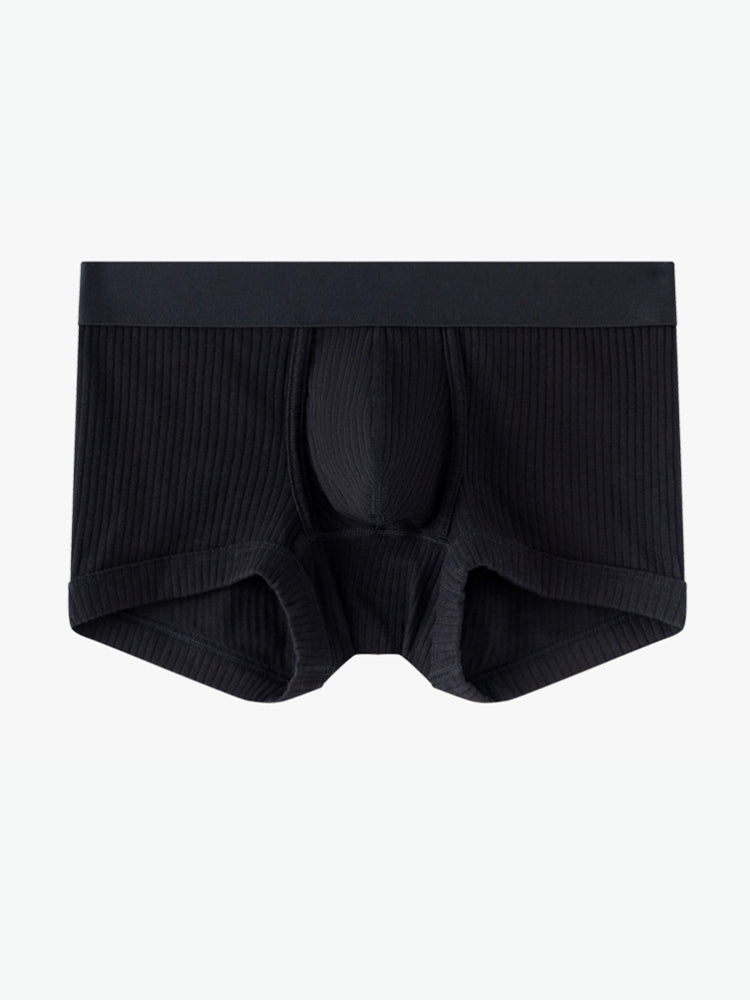 2 Pack Men's Ultra-Soft Premium Pure Cotton Comfy Waistband Seamless Trunks