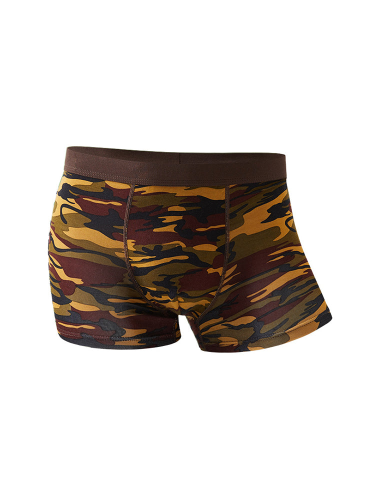 4 Pack Men's Breathable Recycled-Fiber Camo Trunks