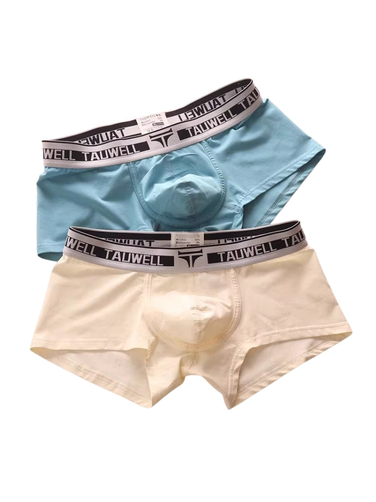 2 Pack Men's Ultra-Soft Breathable Cotton Supportive Fit Sporty Cut Comfy Trunks