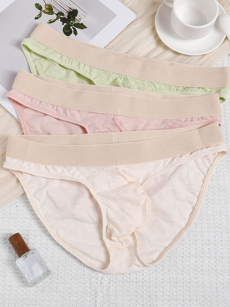 2 Pack Men's Seamless Quick-Dry Lightweight & Airy Sporty Cut Soft Briefs
