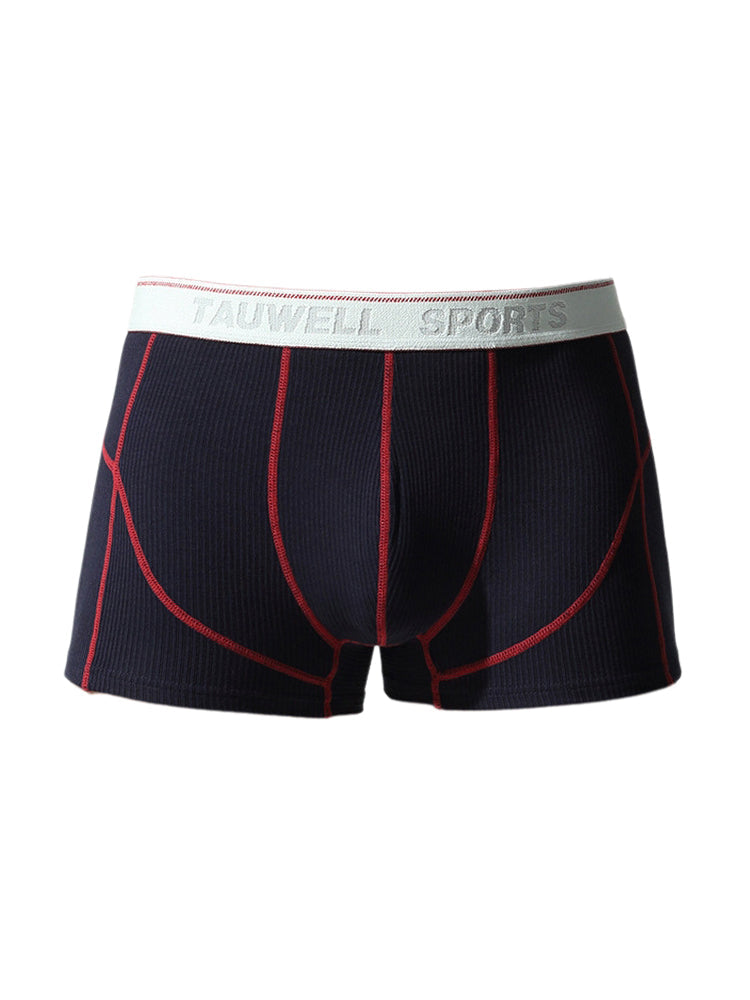 2 Pack Men's Mid-Rise Solid Color Seamless Soft & Comfort Stretch Fit Trunks