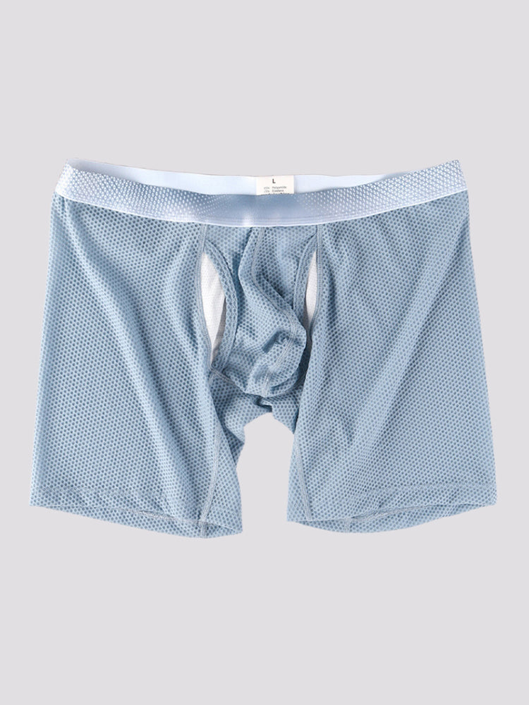 2 Pack Men's Ice Silk Ultra-Soft Mesh Breathable Cooling Comfort Midway Briefs