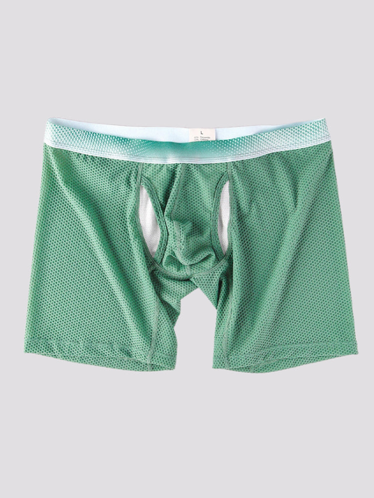 2 Pack Men's Ice Silk Ultra-Soft Mesh Breathable Cooling Comfort Midway Briefs