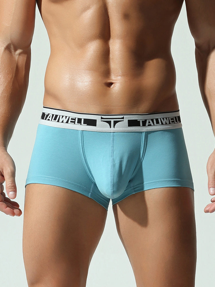 2 Pack Men's Ultra-Soft Breathable Cotton Supportive Fit Sporty Cut Comfy Trunks