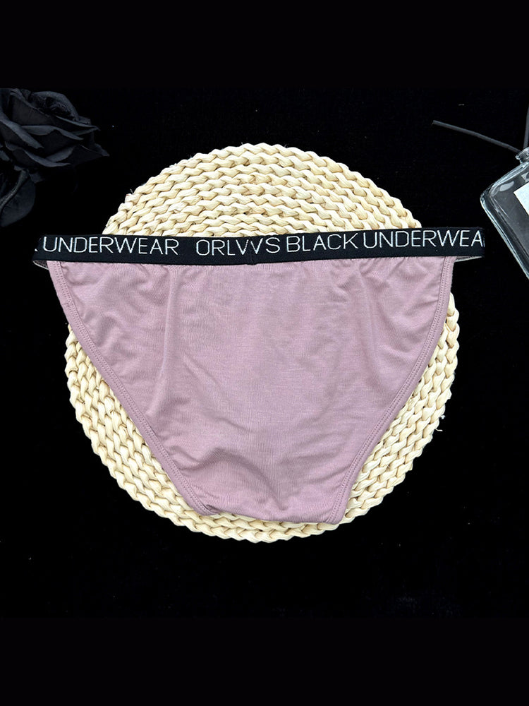 2 Pack Men's Soft Modal Bikini with U-Shaped Pouch and Stretch Waistband