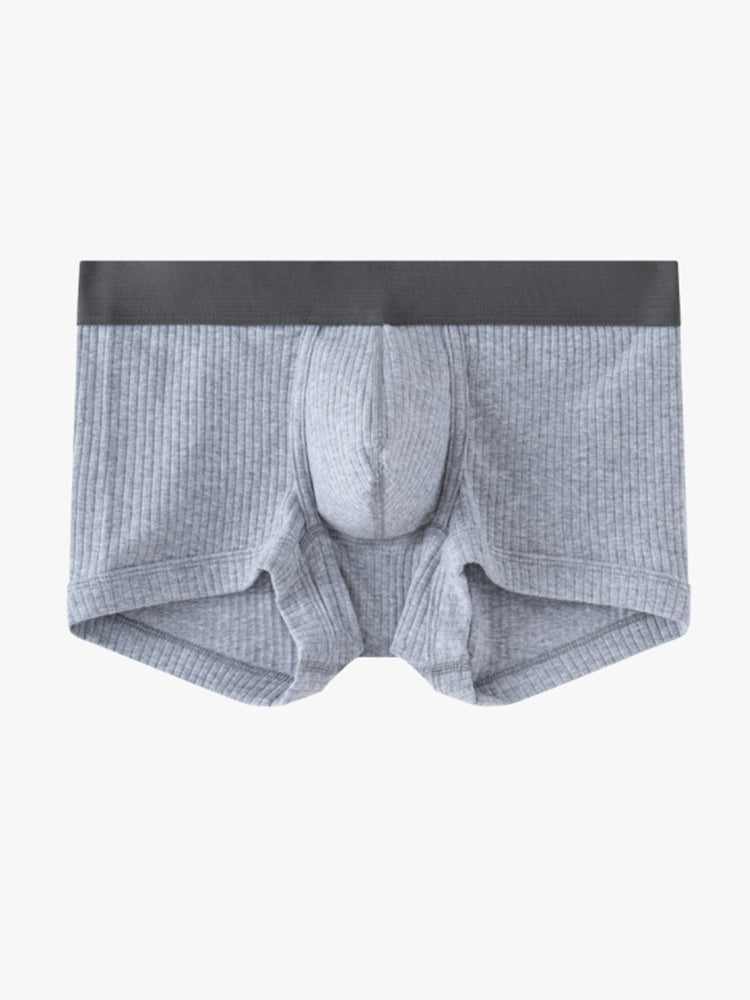 2 Pack Men's Ultra-Soft Premium Pure Cotton Comfy Waistband Seamless Trunks