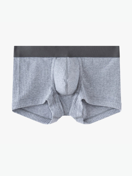 2 Pack Men's Ultra-Soft Premium Pure Cotton Comfy Waistband Seamless Trunks