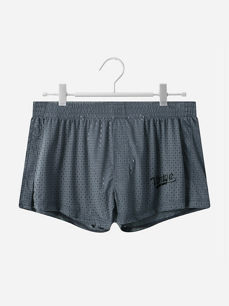 2 Pack Men's Seamless Comfort Quick-Dry Lightweight & Airy Mesh Boxers Shorts