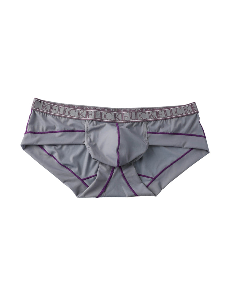 2 Pack Men's Ice-Silk Stretch Sports Briefs with 3D Pouch