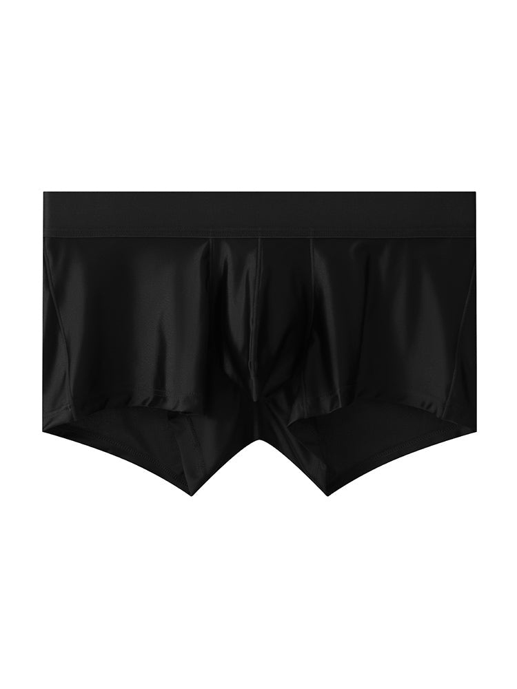 Men's Wide Elastic Waistband Solid Color Enhancing Pouch Trunks