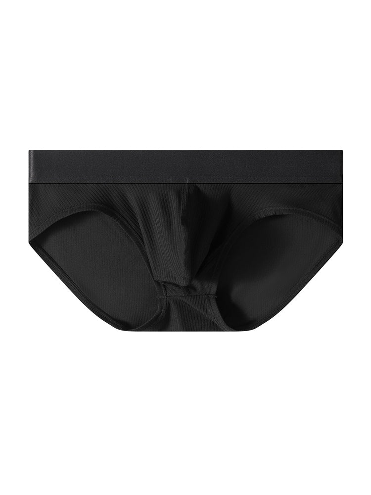 3 Pack Men's Solid Color Large U-Pouch Sporty Cut Odor-Resistant Soft Briefs
