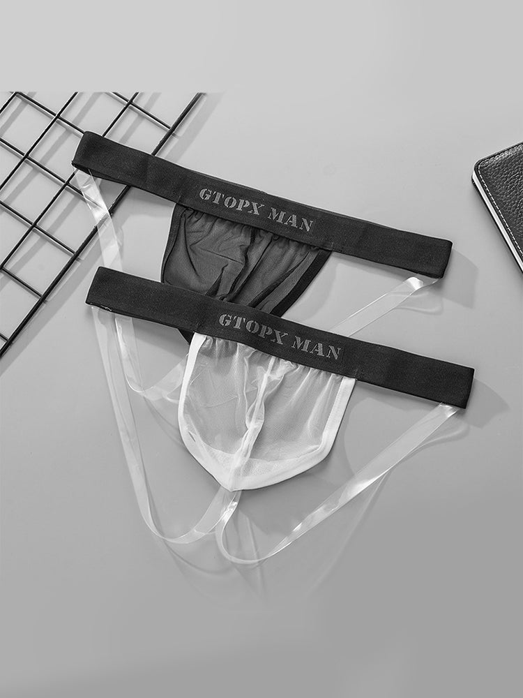 2 Pack Men's Stay-Put Fit Silky Touch Skin-Friendly Chafe-Free Design Jockstrap