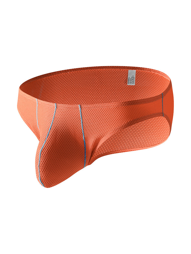 4 Pack Men's Low-Rise Textured Solid Briefs with Enhanced Pouch