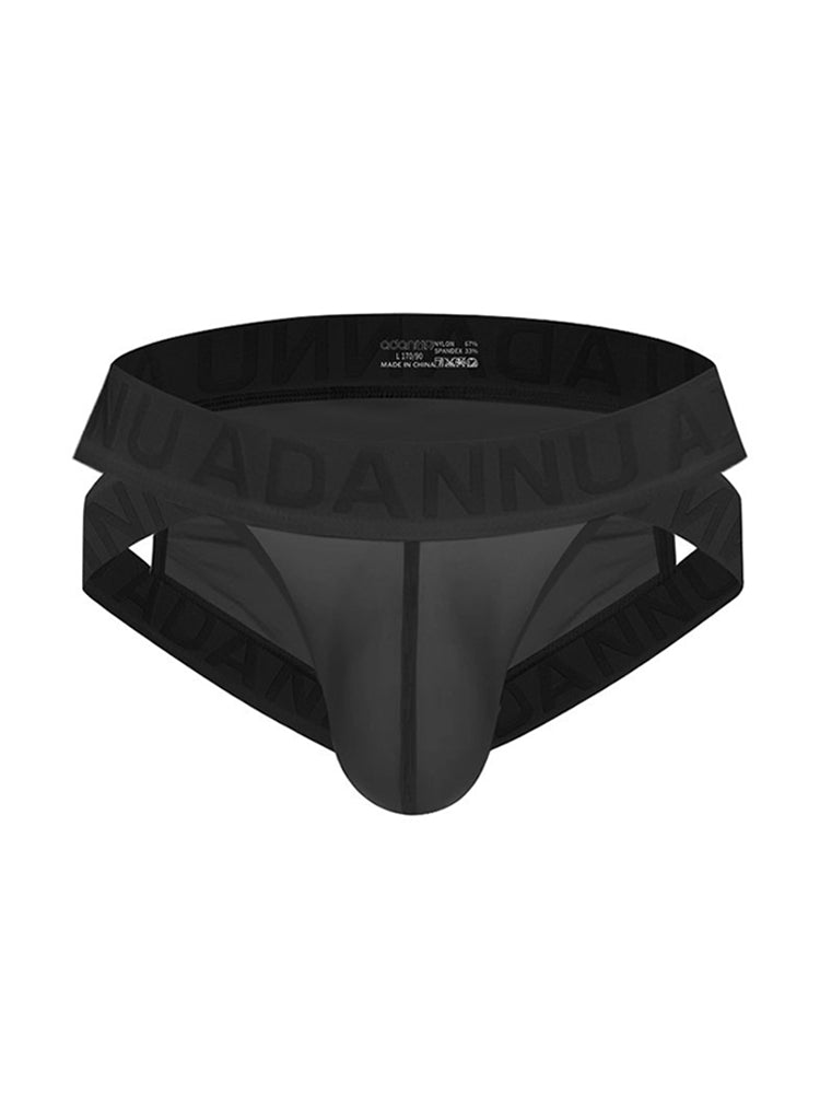 2 Pack Men's Sexy Odor-Control Stretch Fit Semi-Transparent Sporty Cut Bikini