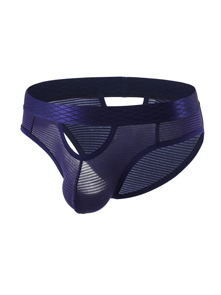 4 Pack Men's Sexy Striped Design Day-Long Comfort Soft-Touch Waistband Bikini