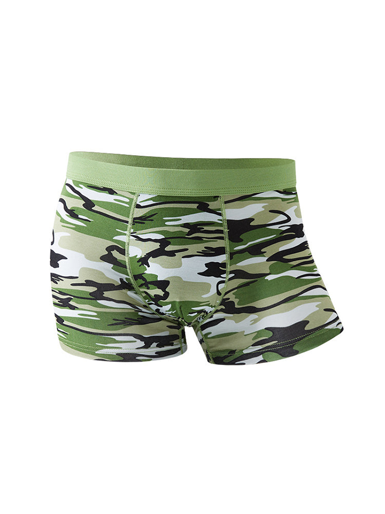 4 Pack Men's Breathable Recycled-Fiber Camo Trunks