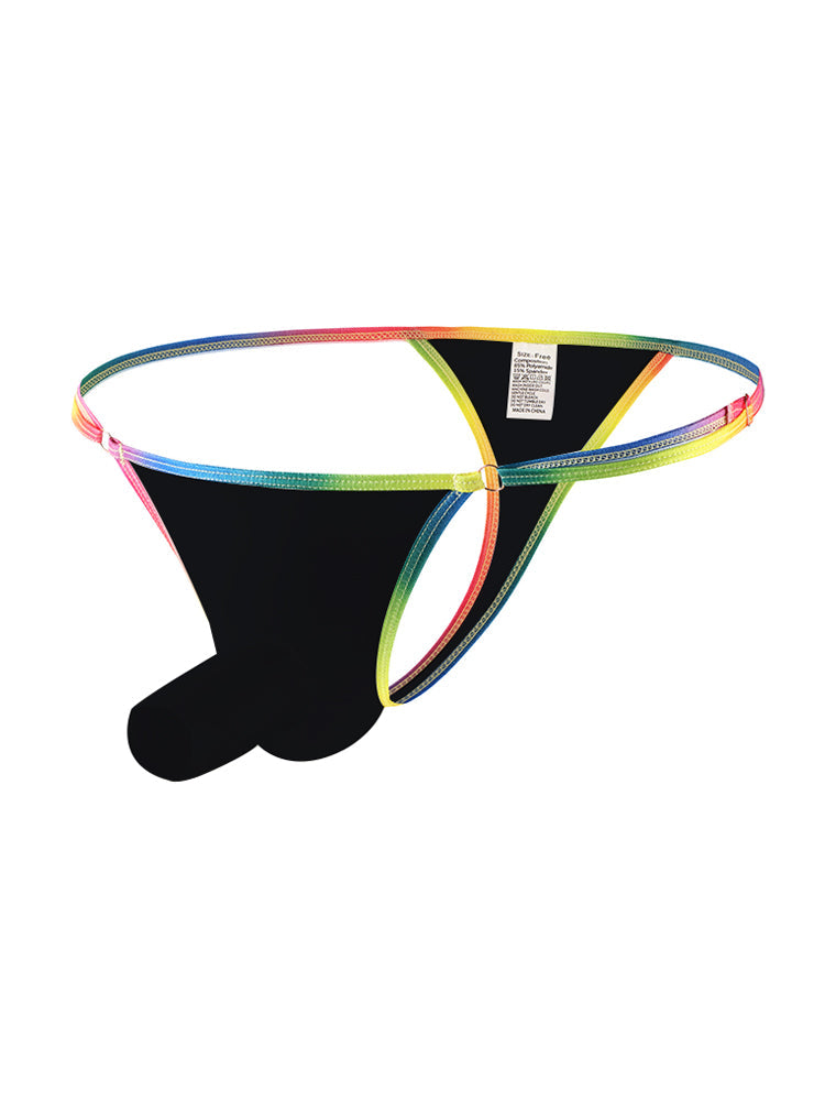 3 Pack Men's Ultra-Thin Sexy Smooth Breathable Contrast Waistband Strings