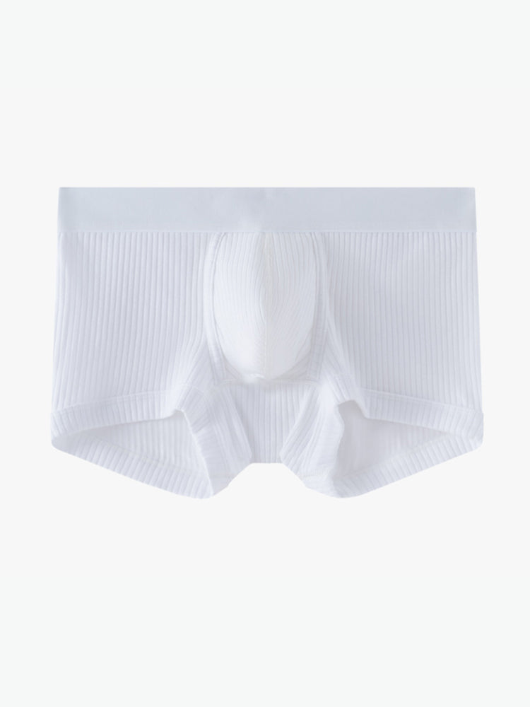 2 Pack Men's Ultra-Soft Premium Pure Cotton Comfy Waistband Seamless Trunks